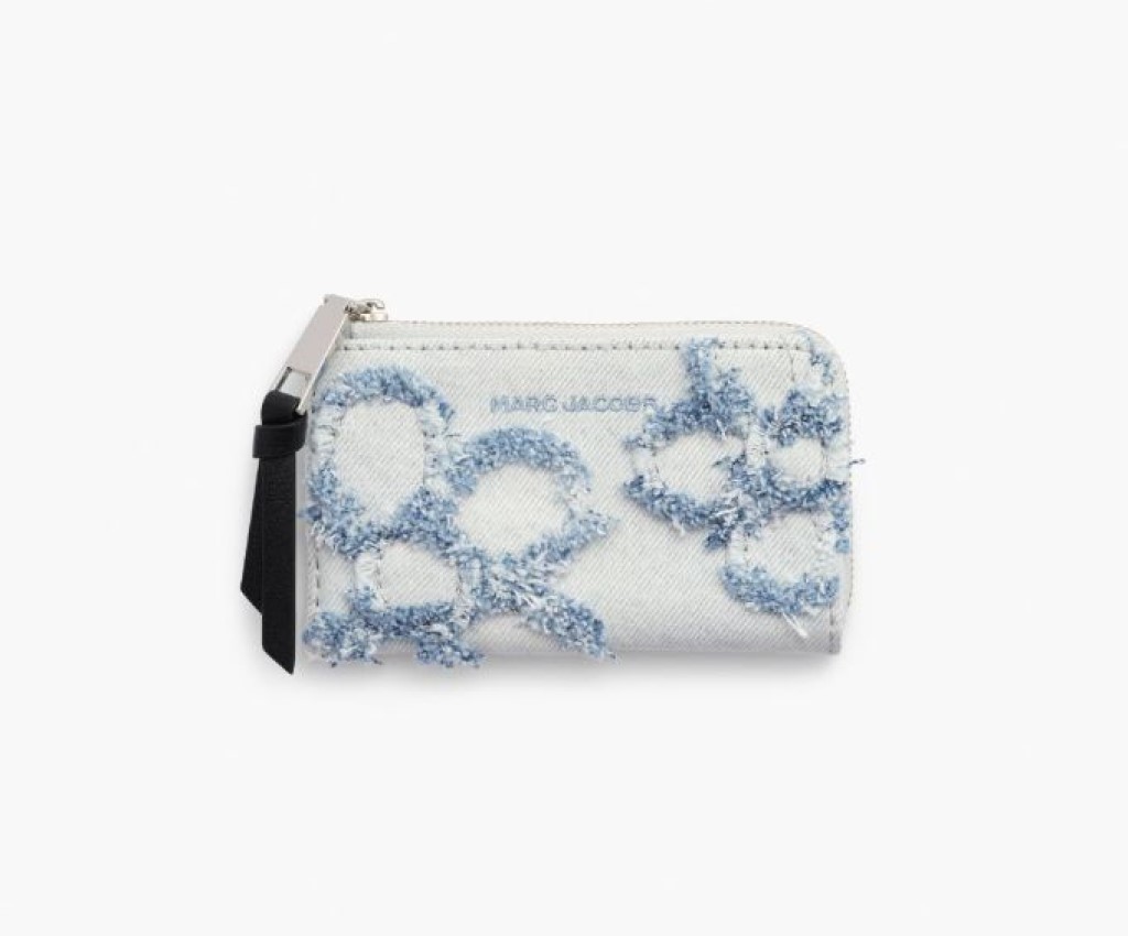 The Daisy Denim Top Zip Multi Wallet (Light Wash)